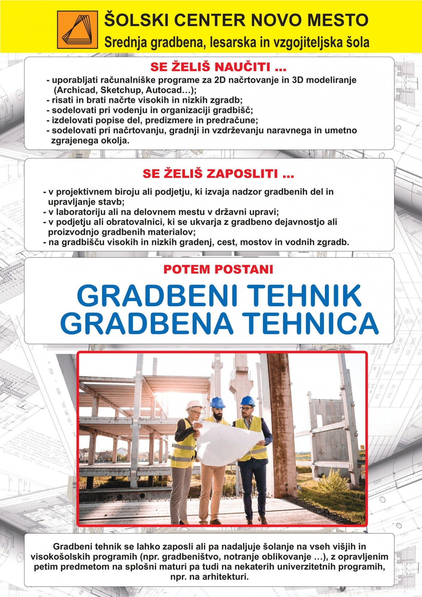 Iztok, gradbeni tehnik, plakat, stisnjeno page 000