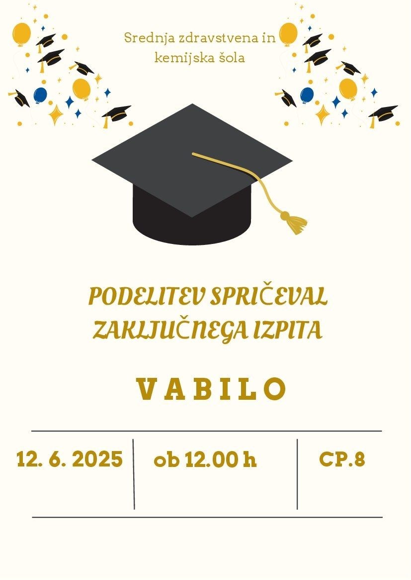 VABILO NA PODELITEV SPRIČEFVAL