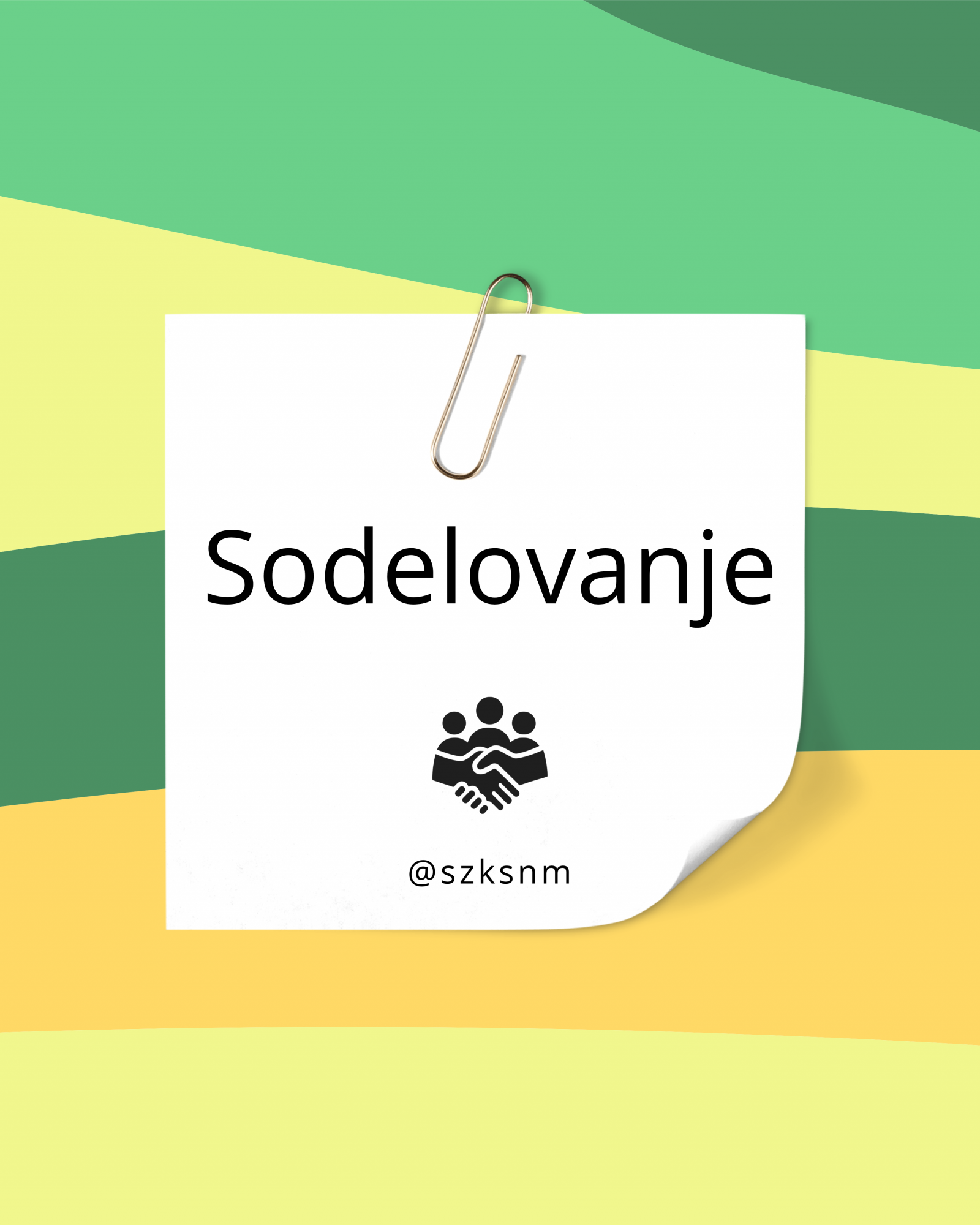 Sodelovanje plakat