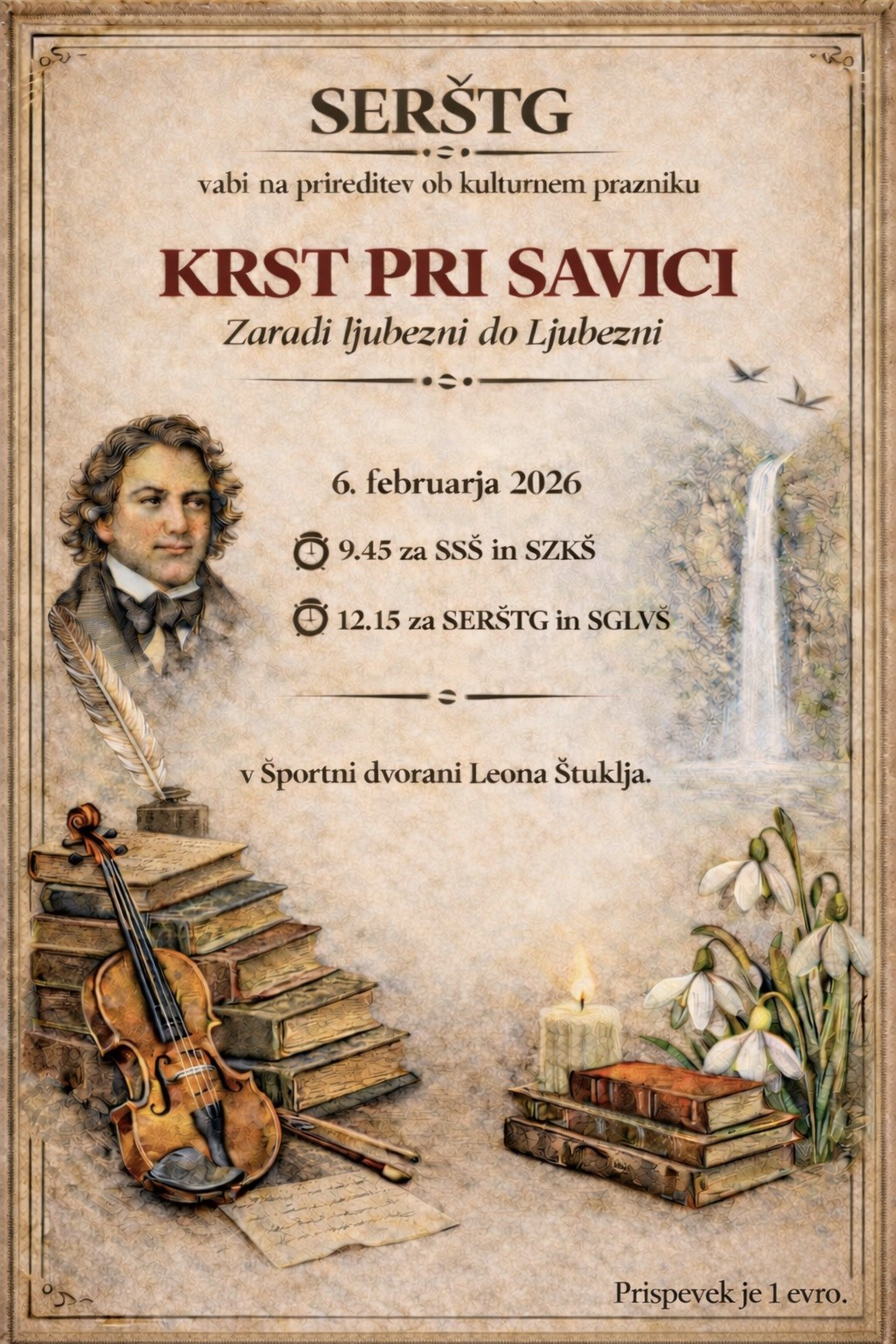 Proslava ob kulturnem prazniku PLAKAT VABILO