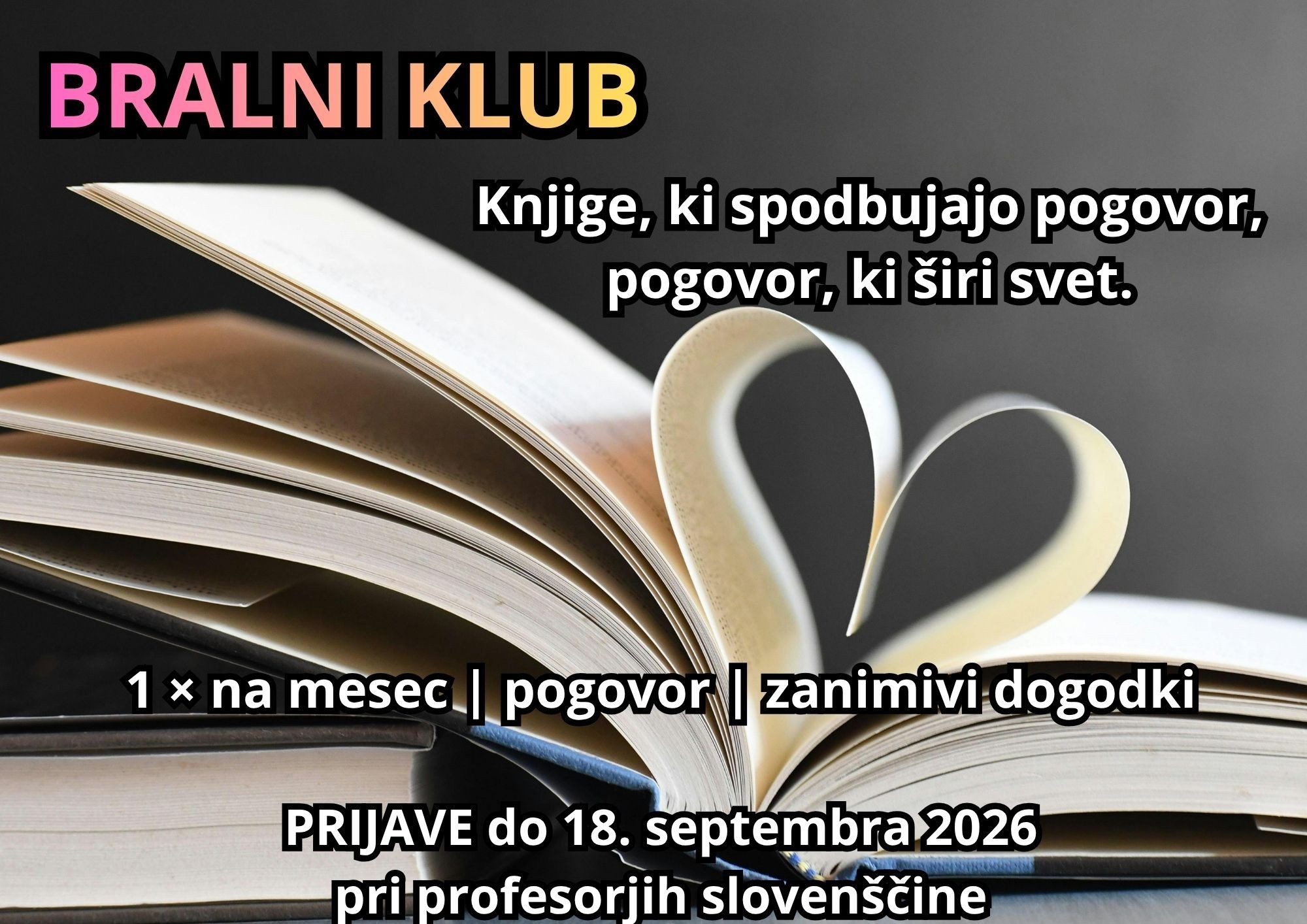 BRALNI KLUB   vabilo