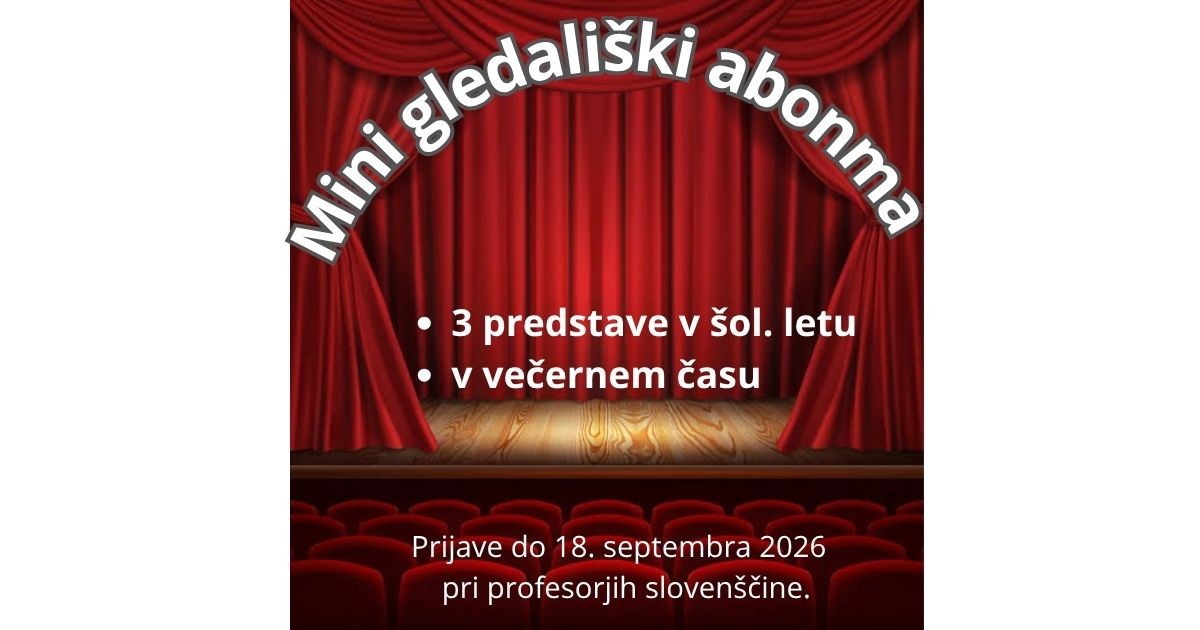 Vabilo Mini gledališki abonma